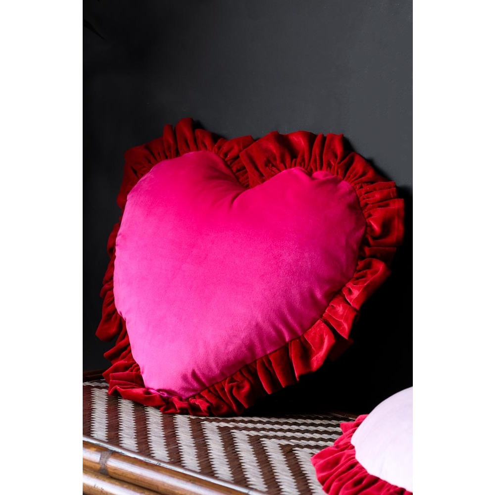 Hot Pink Love Heart Cushion By MoCo & Katie France London by