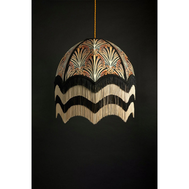 Jada Velvet Lamp Shade Large Gold Lining by Rockett St