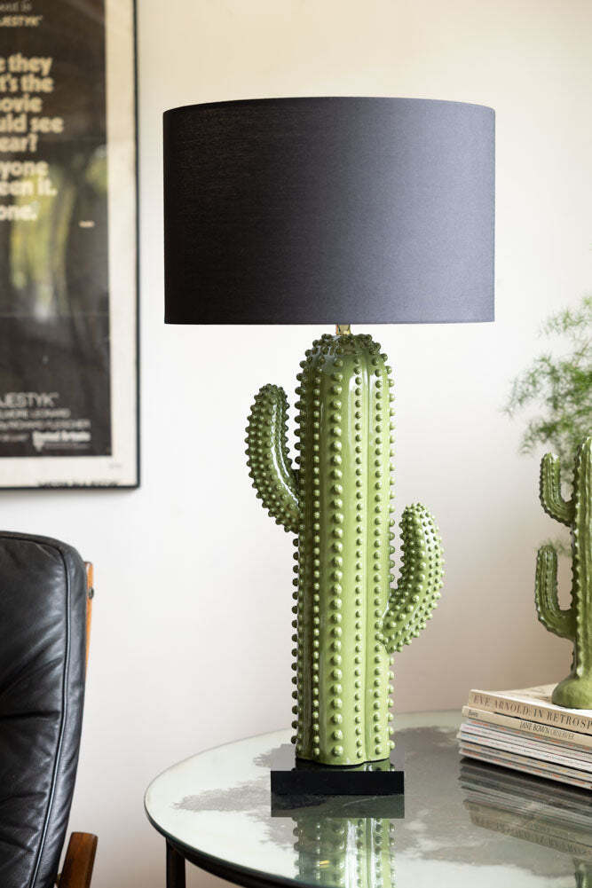 Dark Green Cactus Table Lamp by Rockett St George | uFurnish.com