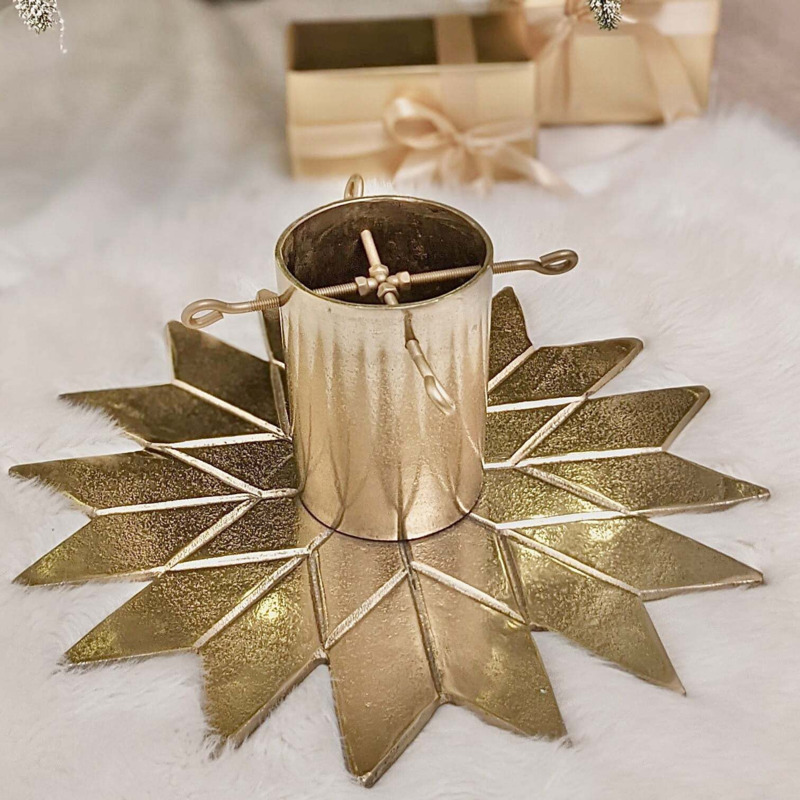 Whittaker Gold Christmas Tree Stand by Rowen Homes