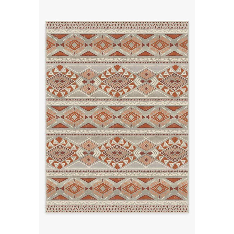 Suku Terracotta Rug 275x365 Machine Washable Area Rug Kid & Pet