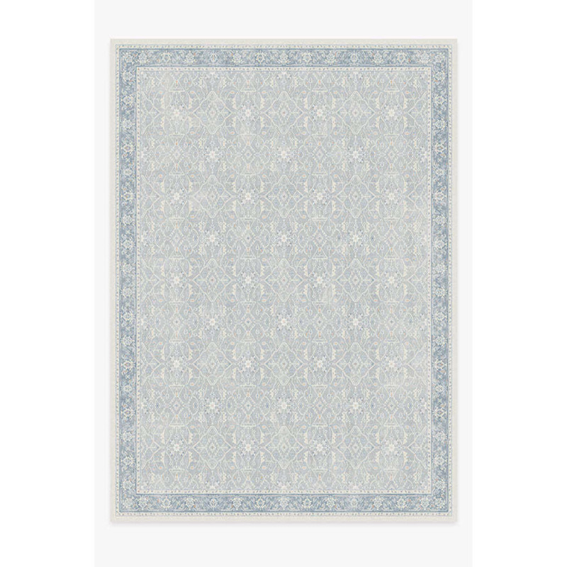 Celestine Soft Blue Rug 305x425 Machine Washable Area Rug Kid
