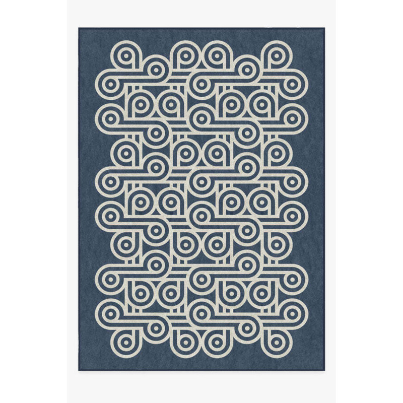 Jonathan Adler Pompidou Slate Blue Rug 305x425 Machine Washable