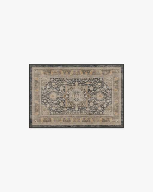 Zahra Ink & Vintage Citron Tufted Rug Black & Tan - 60x90 - Machine ...