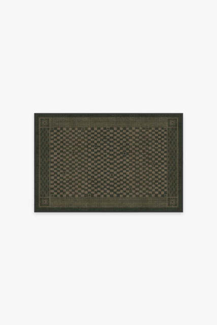 Castello Olive Green Tufted Rug - 60x90 - Machine Washable Area Rug ...