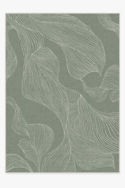 305x425 Rug Sana Sage Green Flatwoven Rug - 305x425 - Machine Washable Area Rug ...