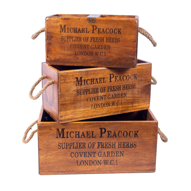 Set of 3 Nesting Rectangular Fish Boxes - Michael Peacock by SARRU ...