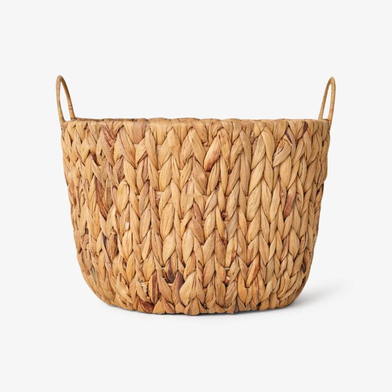 Aiden Water Hyacinth Basket, Natural, L by Sazy