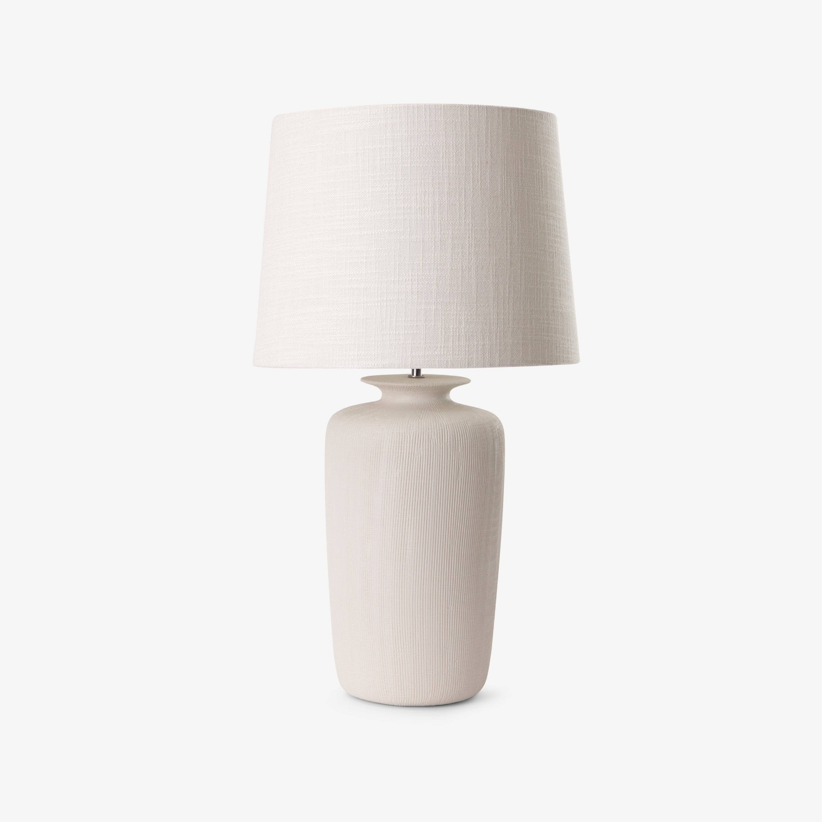 Arneto Ceramic Table Lamp, Off-White by Sazy | ufurnish.com