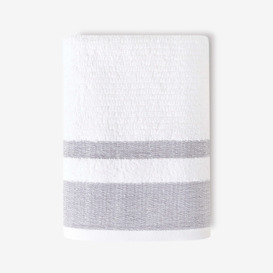 Charlotte Striped 100% Turkish Cotton Hand Towel, Anthracite Grey