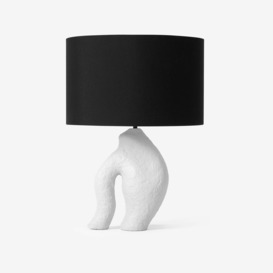 Rya Papier Mâché Table Lamp, Grey