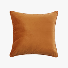 Serica Velvet Cushion, Mint - Orange, 56x56 cm