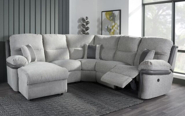 La-Z-Boy Nevada Fabric 2 Corner 2 Power Recliner with Left Hand Facing ...