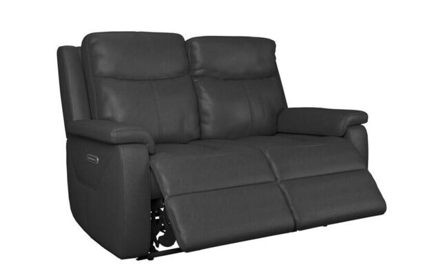 La-Z-Boy Black Daytona Leather 2 Seater Power Recliner Sofa with Head ...