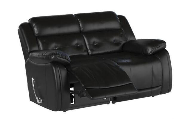 La-Z-Boy Black Leather El Paso 2 Seater Manual Recliner Sofa by SCS ...
