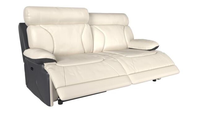La-Z-Boy Grey Raleigh 3 Seater Power Recliner Sofa with Head Tilt by ...
