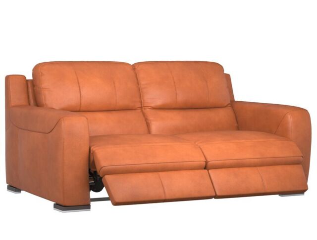 SiSi Italia Orange Lucca 3 Seater Power Recliner Sofa by SCS | uFurnish.com