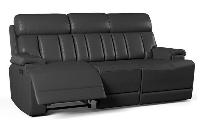 La-Z-Boy Grey Empire 3 Seater Power Recliner Sofa With Head Tilt by SCS ...