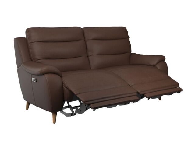 La-Z-Boy Brown Leather Madison 3 Seater Power Recliner Sofa by SCS ...