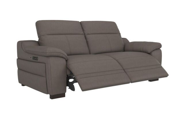 La-Z-Boy Grey Austin 3 Seater Power Recliner Sofa with Power Head Tilt ...