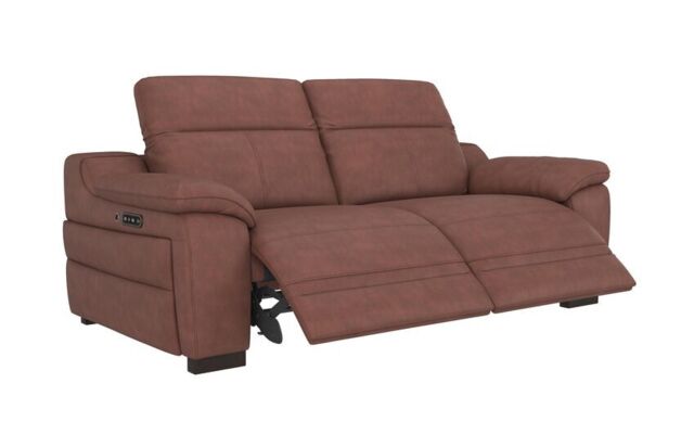 La-Z-Boy Brown Austin 3 Seater Power Recliner Sofa with Power Head Tilt ...