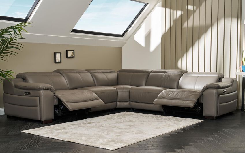 La-Z-Boy Fabric Austin 2 Corner 2 Power Sofa with Manual