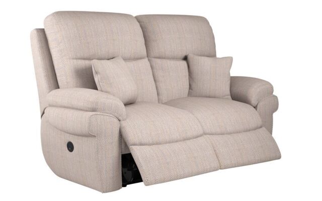 La-Z-Boy Blue Tamla Fabric 2 Seater Power Recliner Sofa by SCS ...