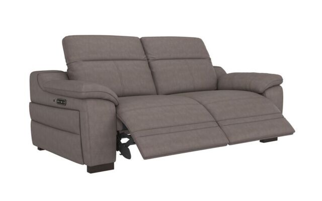La-Z-Boy Grey Austin 3 Seater Power Recliner Sofa with Power Head Tilt ...