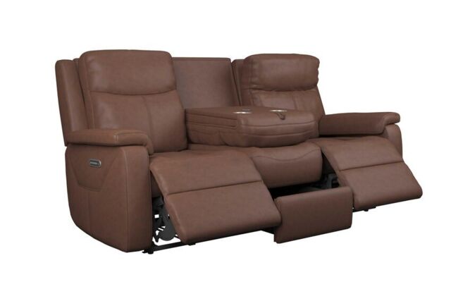 La-Z-Boy Brown Daytona Leather 3 Seater Power Recliner Sofa with Head ...