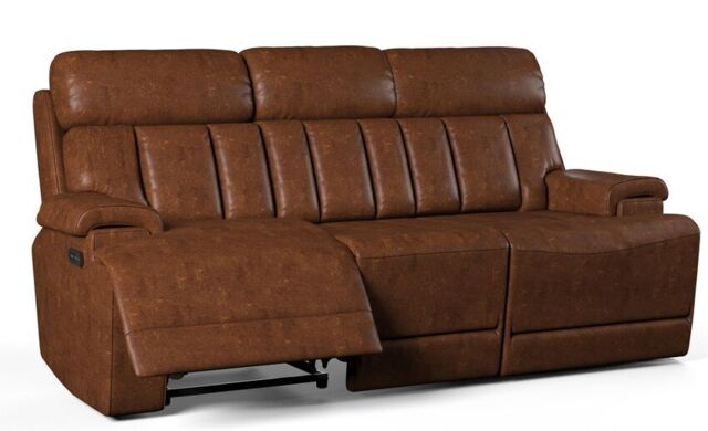 La-Z-Boy Brown Empire 3 Seater Power Recliner Sofa With Head Tilt by ...