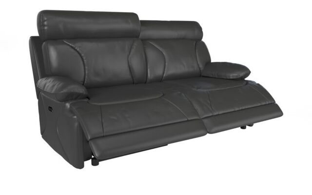 La-Z-Boy Black Raleigh 3 Seater Power Recliner Sofa with Head Tilt by ...
