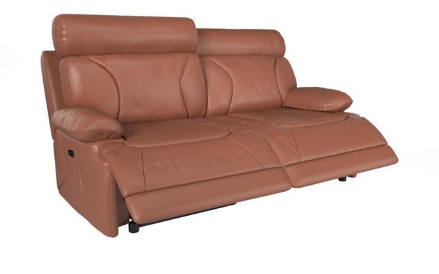 La-Z-Boy Brown Raleigh 3 Seater Power Recliner Sofa with Head Tilt by ...