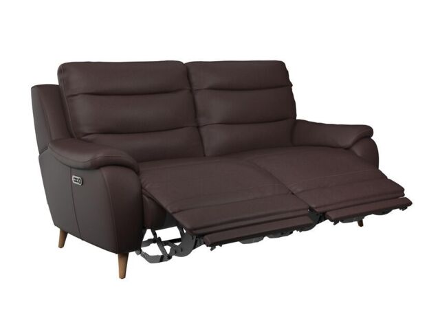 La-Z-Boy Brown Leather Madison 3 Seater Power Recliner Sofa by SCS ...