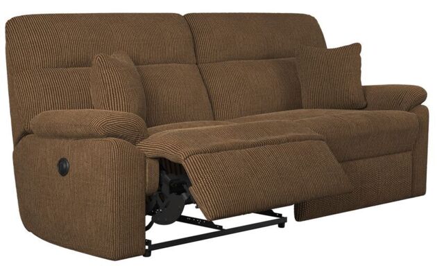 La-Z-Boy Brown Alabama Fabric 3 Seater Power Recliner Sofa by SCS ...
