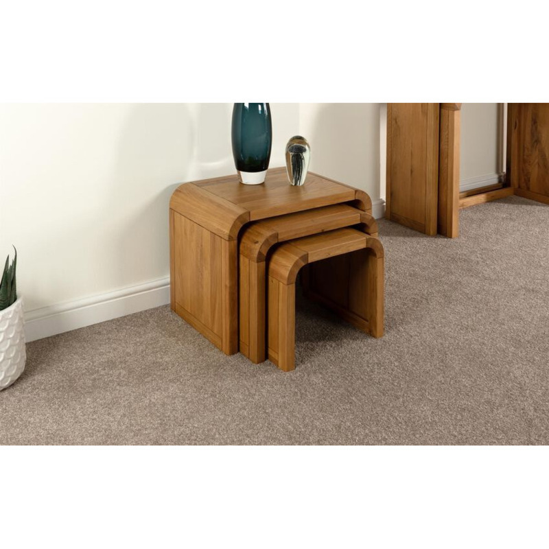 ScS Living Oak Lounge Nest of Tables by SCS