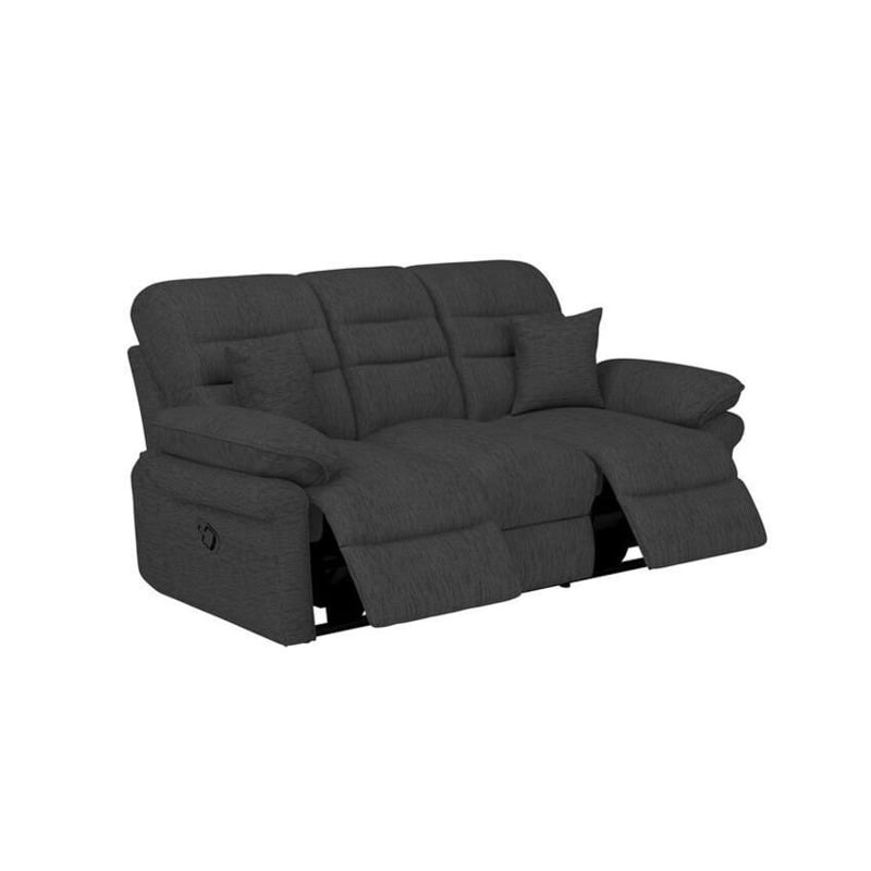 ScS Living Black Fabric Pendle 3 Seater Manual Recliner Sofa by SCS