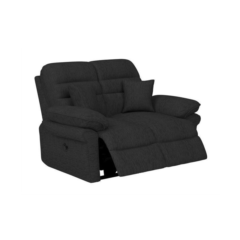 ScS Living Black Fabric Pendle 2 Seater Power Recliner Sofa by SCS
