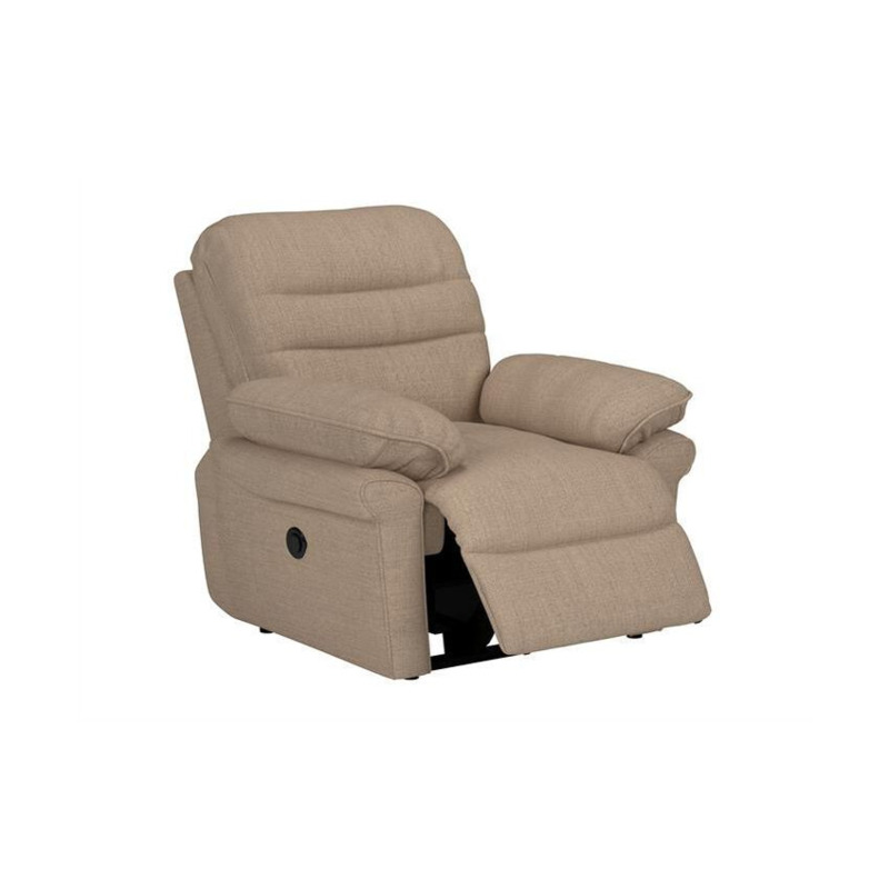 ScS Living Cream Pendle Fabric Power Recliner Chair by SCS