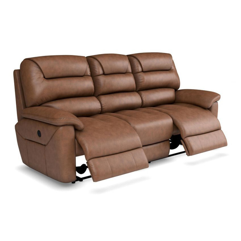 La-Z-Boy Staten Leather 3 Seater Power Recliner Sofa by SCS | ufurnish.com