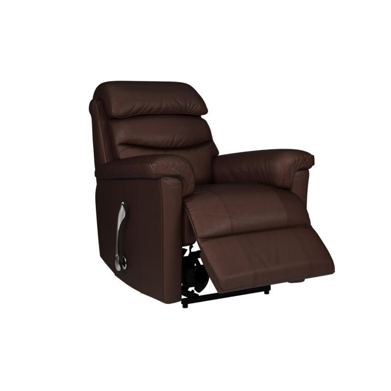 LaZBoy Brown Leather Tulsa Manual Recliner Chair by SCS