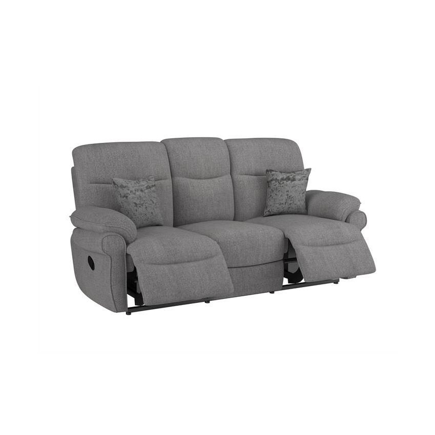 ScS Living Grey Kelbrook Fabric 3 Seater Manual Recliner Sofa by SCS