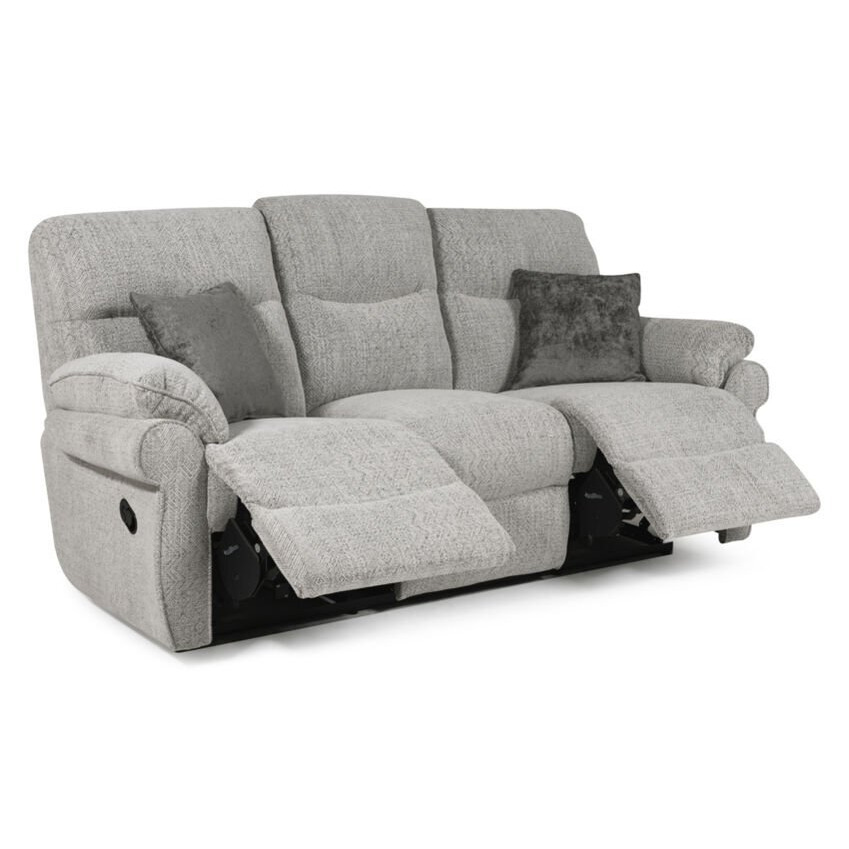 ScS Living Grey Kelbrook Fabric 3 Seater Manual Recliner Sofa by SCS