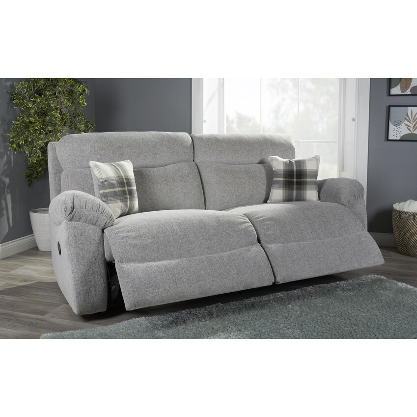 ScS Living Cloud Fabric 3 Seater Manual Recliner Sofa by SCS