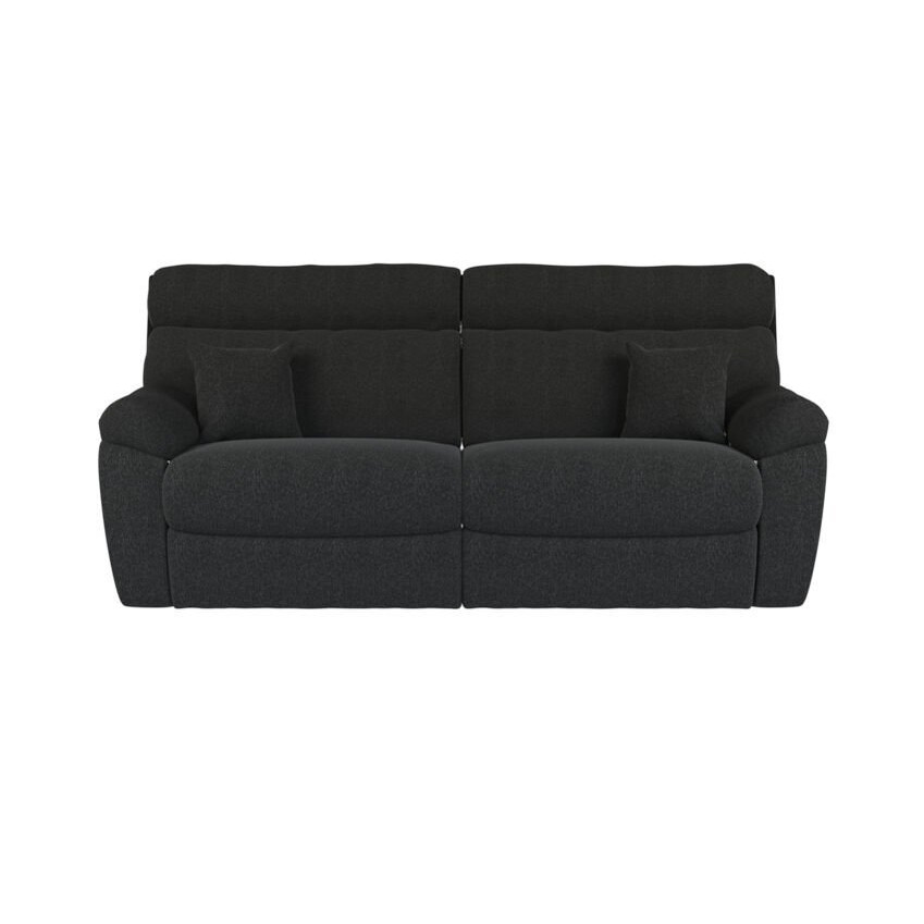 ScS Living Black Cloud Fabric 3 Seater Split Sofa by SCS