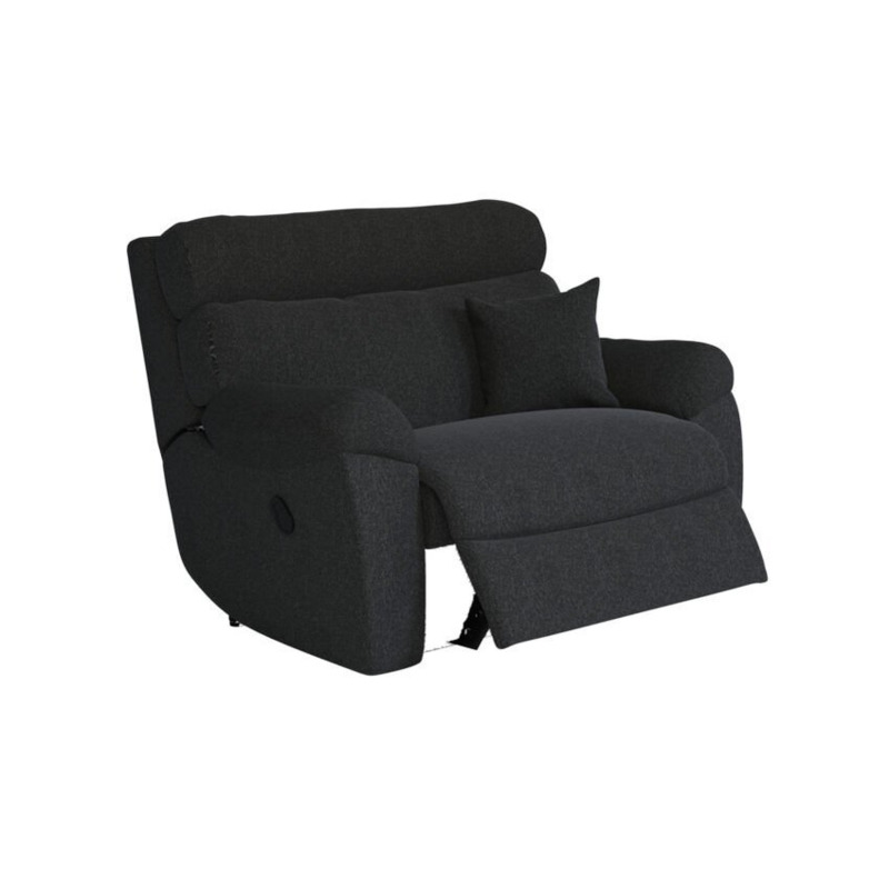ScS Living Black Cloud Fabric Love Seat Manual Recliner by SCS