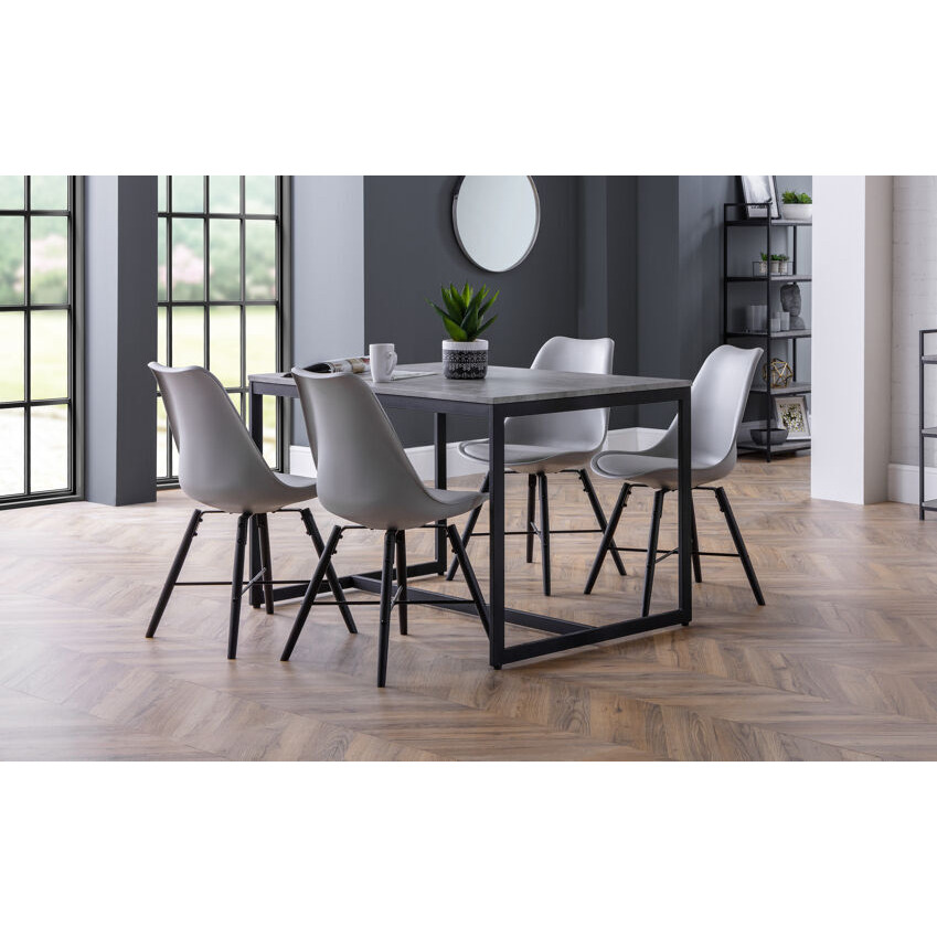 ScS Living Knightsbridge Dining Table & 4 Grey Chairs by SCS