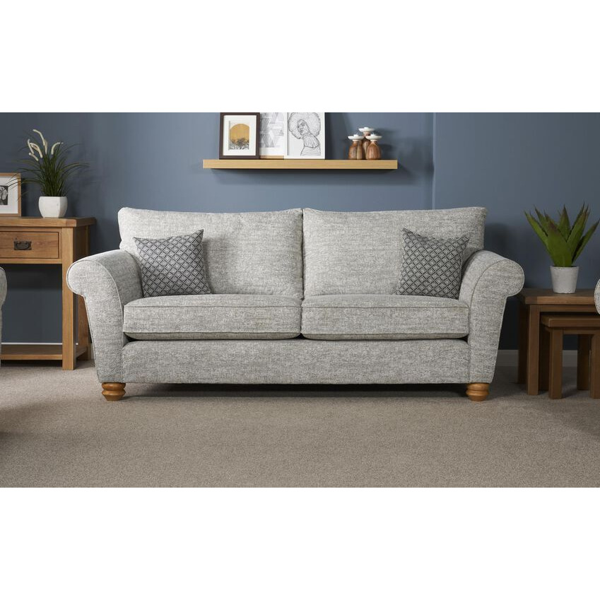 ScS Living Aurora Fabric 3 Seater Standard Back Sofa Grey Sofa Sale