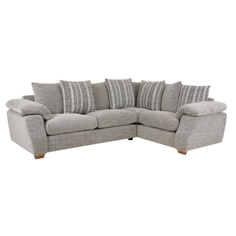 ScS Living Whisper Grey Corner Sofa Fabric Corner Sofa by SCS
