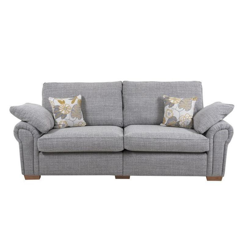 Inspire Grey Westwood Fabric Grand Split Sofa Standard Back by SCS