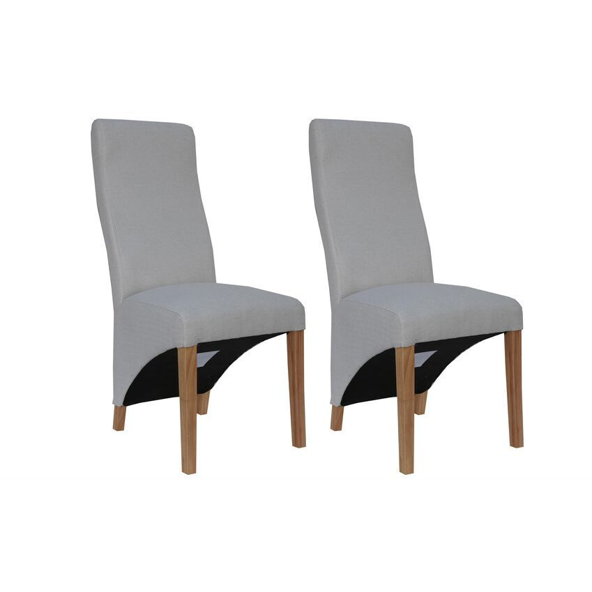 ScS Signature Brooklyn Pair of Natural Wave Back Dining Chairs by SCS